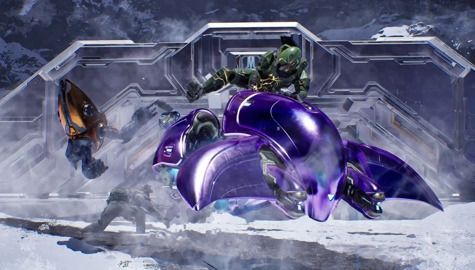El Jefe Maestro secuestra un Banshee en pleno combate. Captura promocional oficial: Xbox Game Studios y Halo Studios.